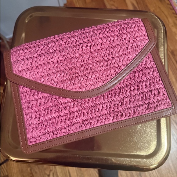 LOFT Handbags - NWOT pink clutch